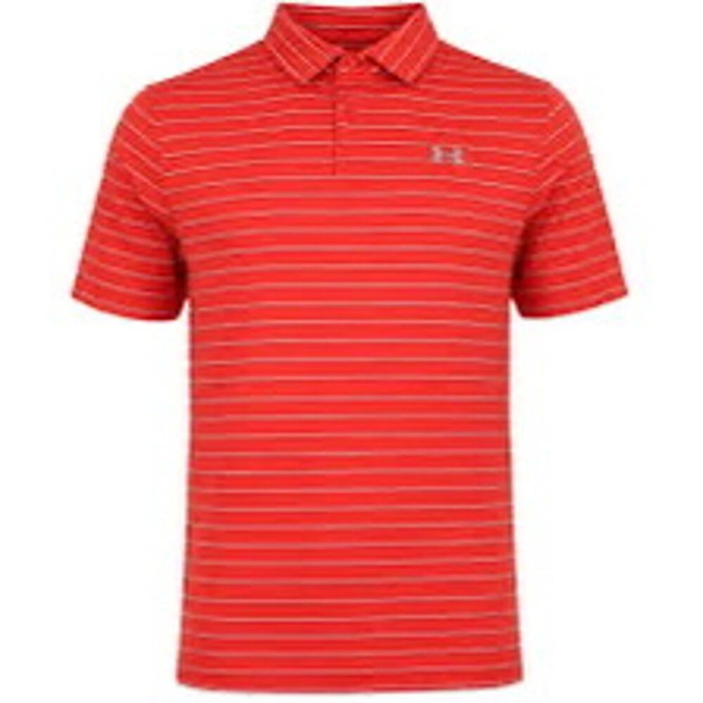 Under Armour Men's orange Tech Short Sleeve Polo Shirt